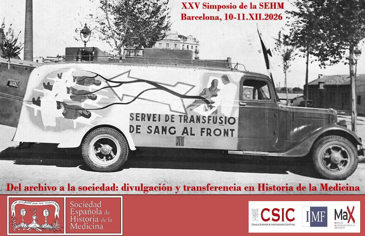 XXV Simposio de la Sociedad Española de Historia de la Medicina 2026.